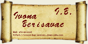 Ivona Berisavac vizit kartica